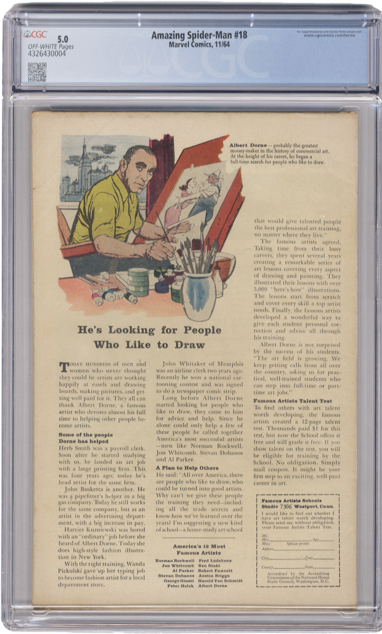 Amazing Spiderman Vol 1 Issue 18 CGC 5.0