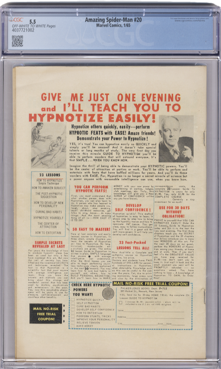 Amazing Spiderman Vol 1 Issue 20 CGC 5.5