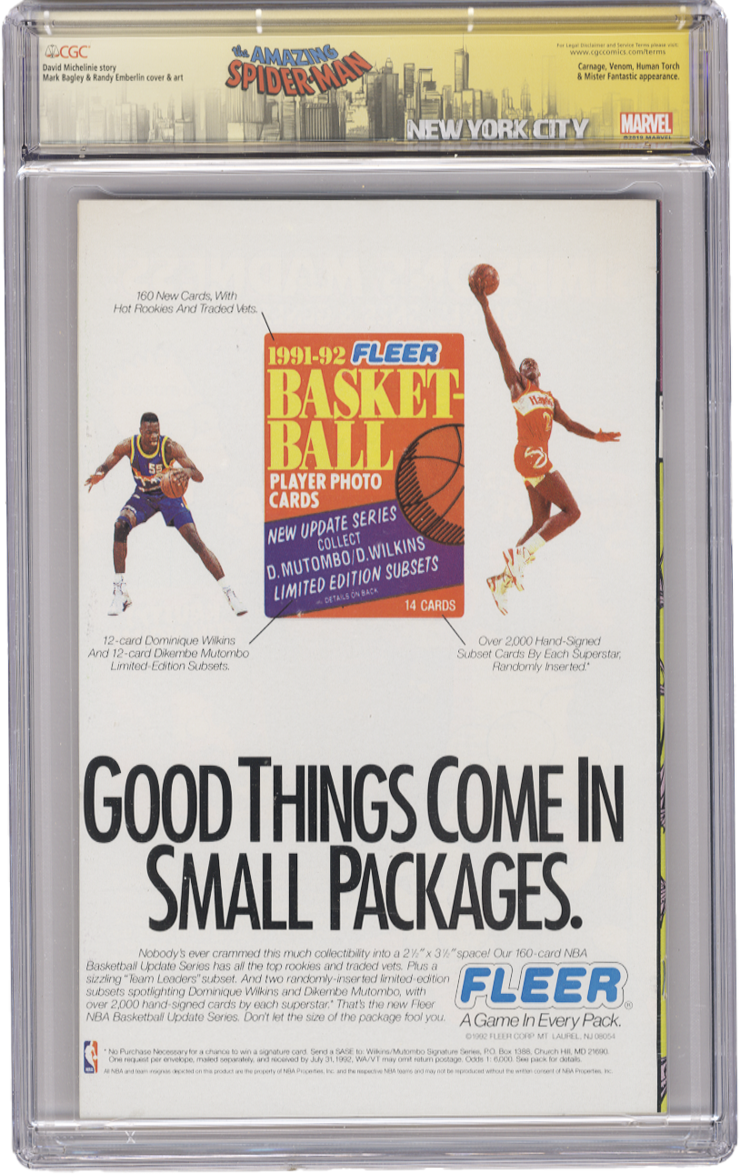 Amazing Spiderman Issue 363A GCG NM (Signature Series)