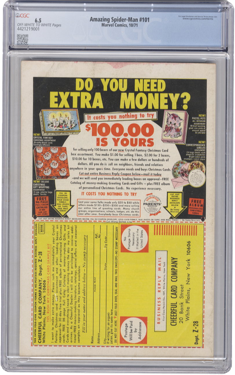 Amazing Spiderman Vol 1 Issue 101 CGC 6.5