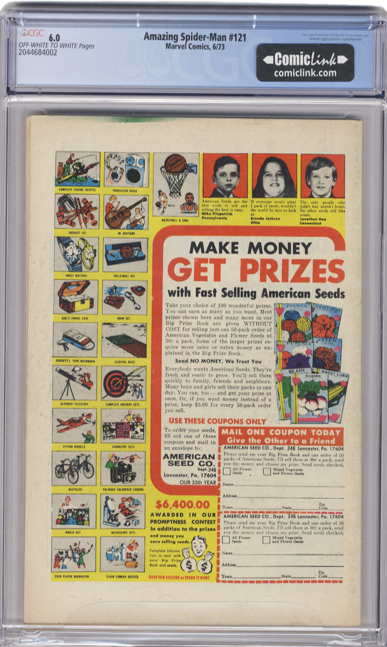 Amazing Spiderman Vol 1 Issue 121 GCG 6.0