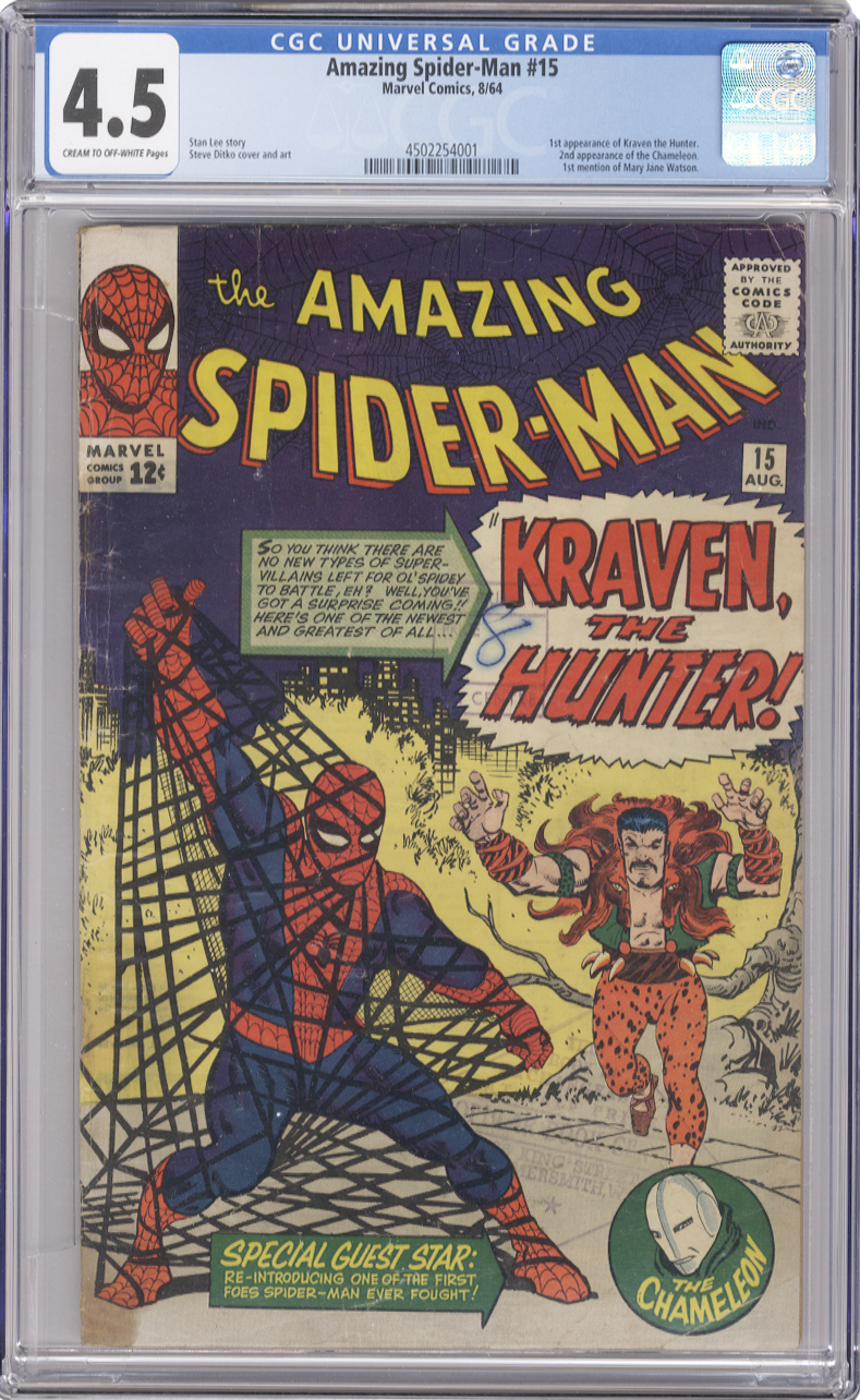 Amazing Spiderman Vol 1 Issue 15 CGC 4.5