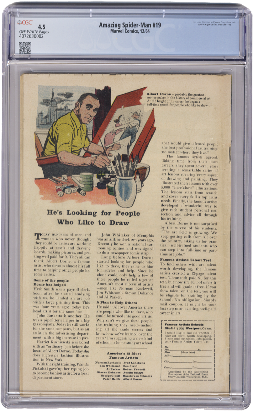 Amazing Spiderman Vol 1 Issue 19 CGC 4.5