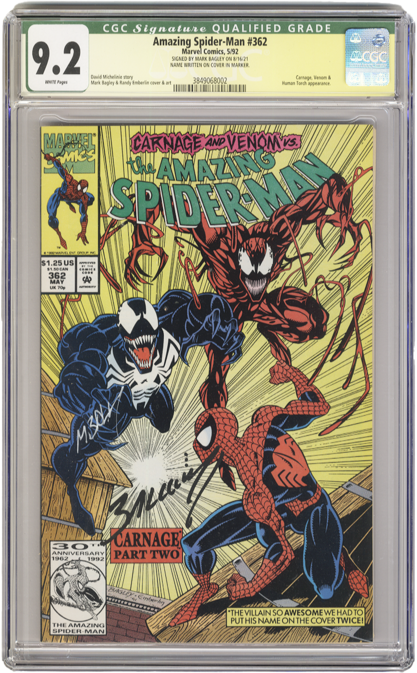 Amazing Spiderman Vol 1 Issue 362 GCG 9.2 (Signature Series)