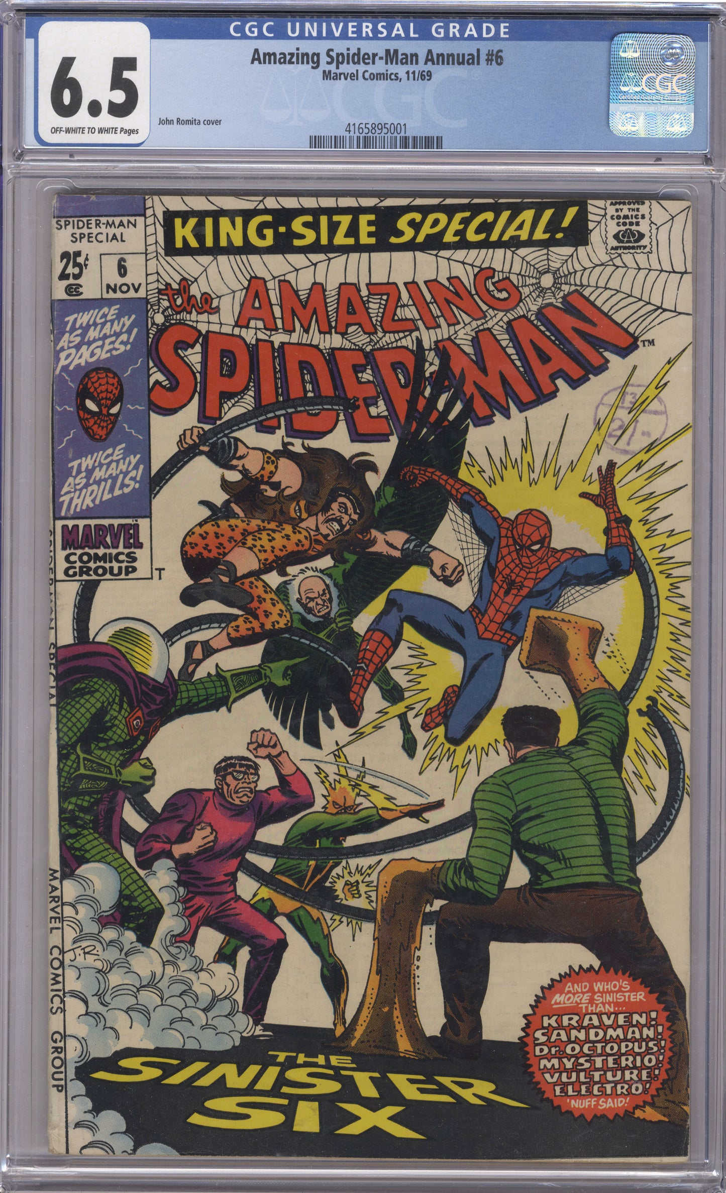 Amazing Spiderman Annual Vol 1 Issue 6 CGC 6.0